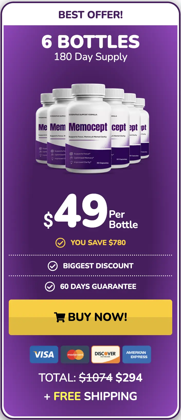 Memocept 6 bottles